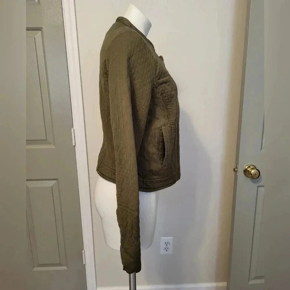 Anthropologie Hei Hei Olive Green Quilted Equestrian Utility Riding Jacket(M) - Picture 4 of 11